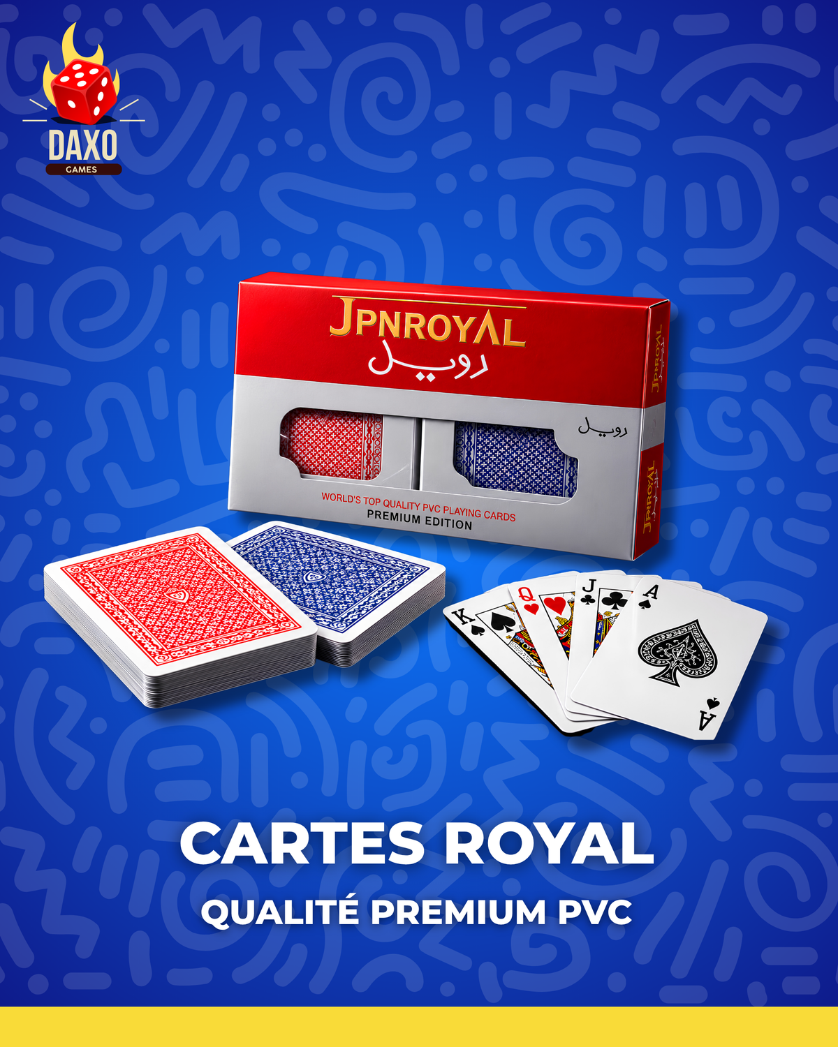 Cartes ROYAL – Qualité Premium PVC